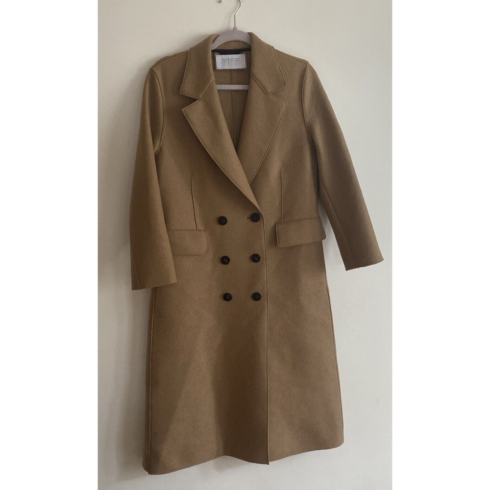 Harris Warf London Womens Double Breasted Wool Coat Camel Tan 42 IT‎ R$995 EUC
